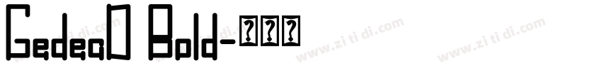 GedeaD Bold字体转换